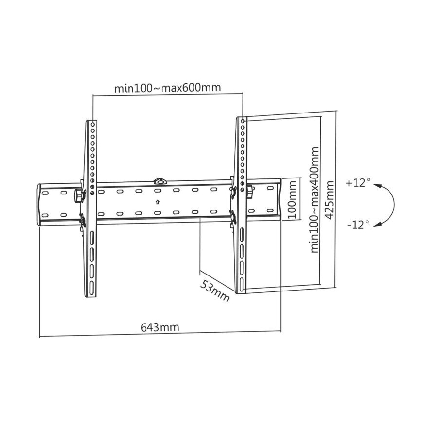 MK FLORIA MKF-23DN640 - Klappbare TV-Wandhalterung 80" schwarz