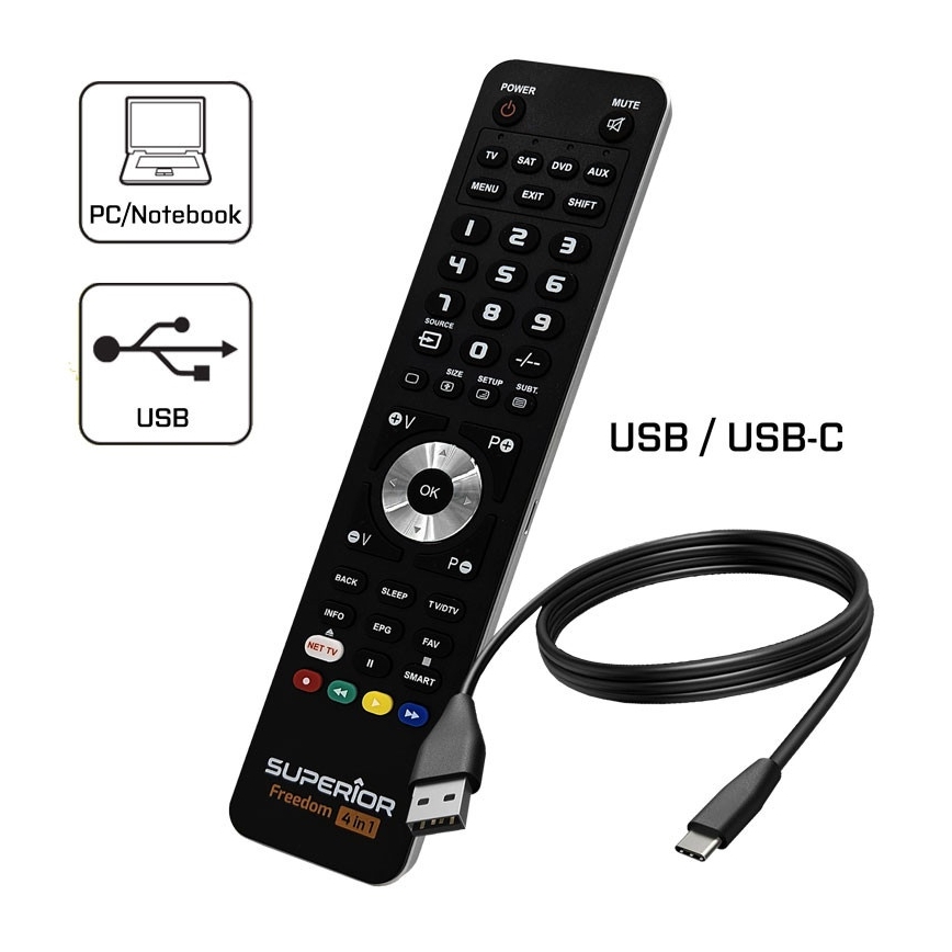 MK FLORIA Superior FREEDOM 4in1 USB - Fernbedienung 4in1 USB 2xAAA