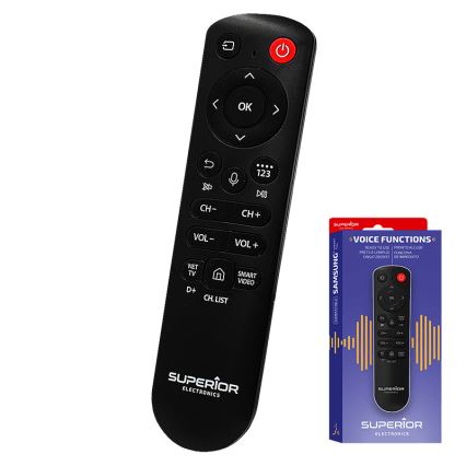 MK FLORIA Superior Samsung Voice - Ersatzfernbedienung für Samsung-Fernseher, 2× AAA