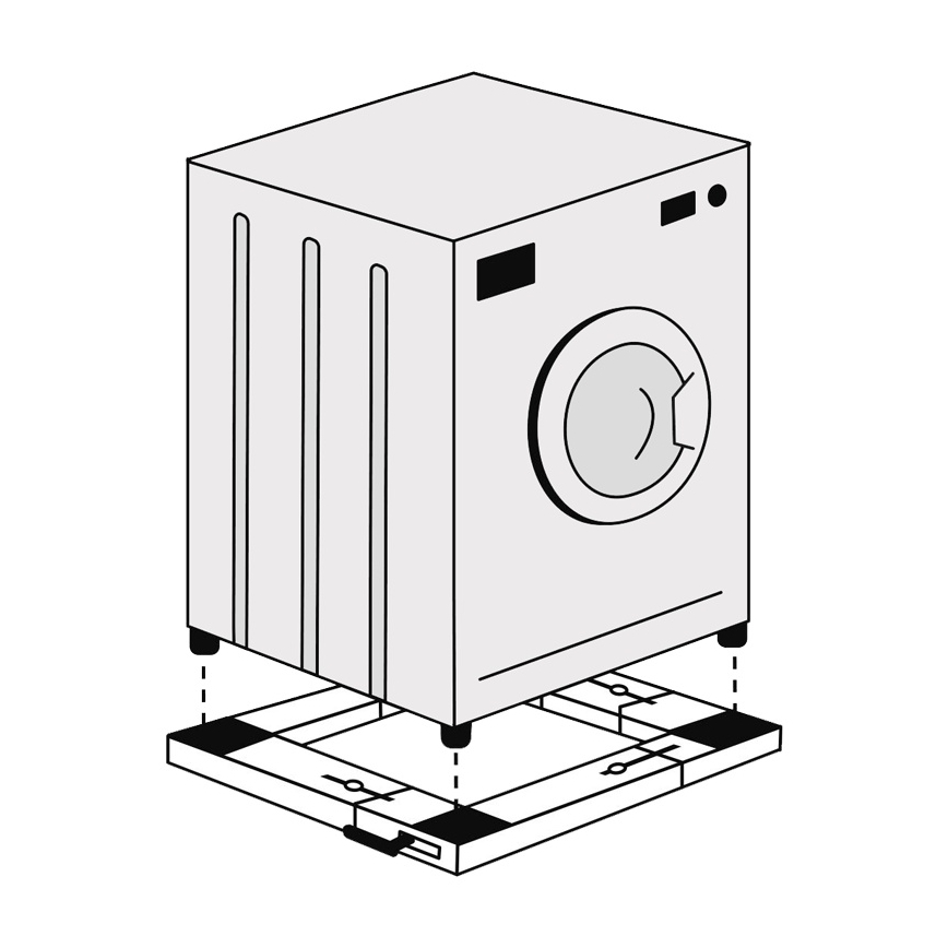 MK FLORIA Superior Wheel Wash - Anti-Vibration-Untergestell für die Waschmaschine 62x62 cm