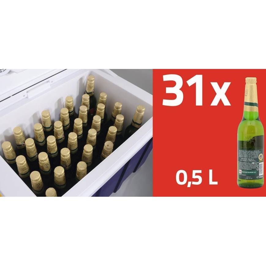 Mobile Kühlbox 60W/230/12V 50 l blau/gelb