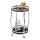 Mobiler Bartisch BAR 71x42 cm glänzendes Chrom/schwarz