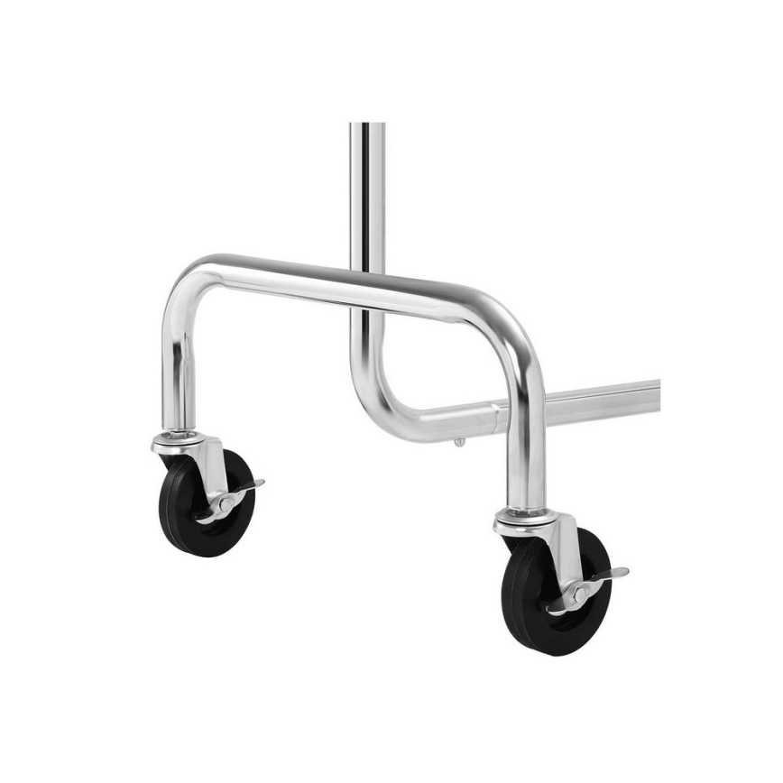 Mobiler Garderobenständer JEAN 110/150x160x45 cm silber