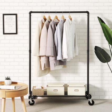 Mobiler Garderobenständer LINEA – schwarz