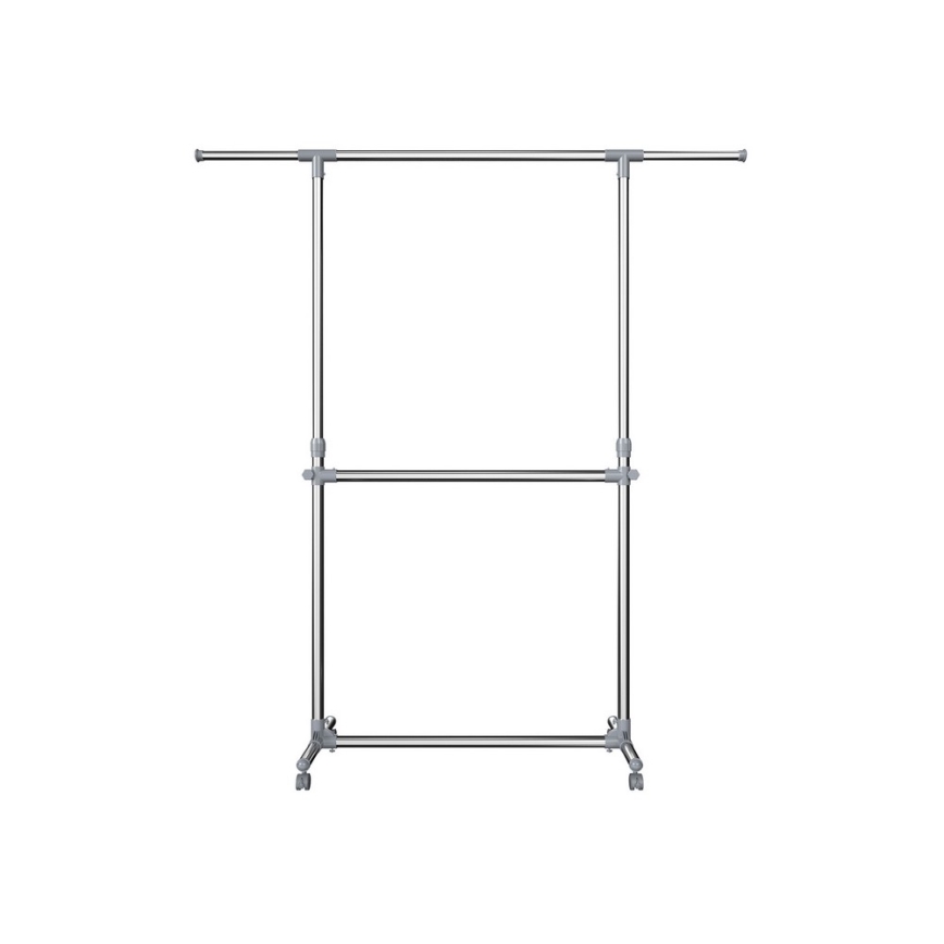 Mobiler Garderobenständer LINEA, silber