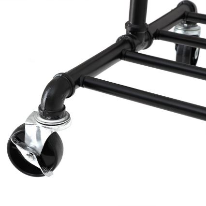 Mobiler Kleiderständer LINEA, schwarz