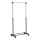 Mobiler Metall-Garderobenständer 170x88 cm schwarz/glänzendes Chrom