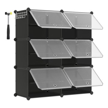 Modulares Regal mit Fächern BOXIFY schwarz