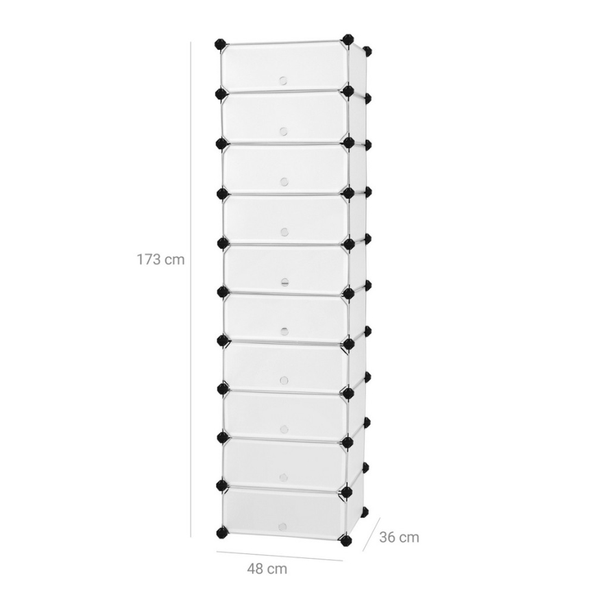 Modulares Regal mit Schubladen BOXIFY weiß