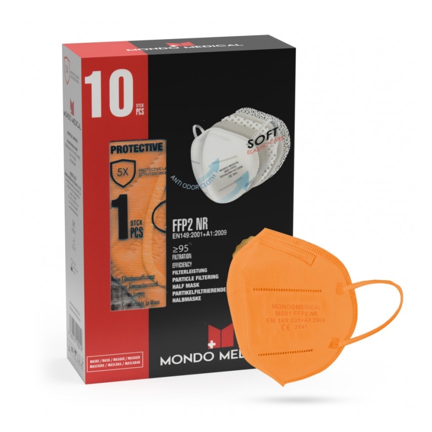 Mondo Medical Atemschutzmaske FFP2 NR Orange 50Stück