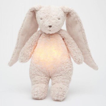 Moonie - Kuscheltier mit Melodie und Licht 2.0 Hase organic rosa