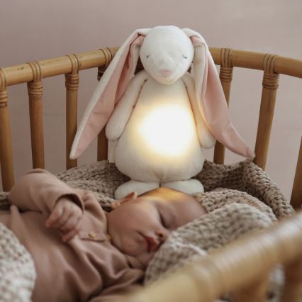 Moonie - Kuscheltier mit Melodie und Licht Häschen cremefarben