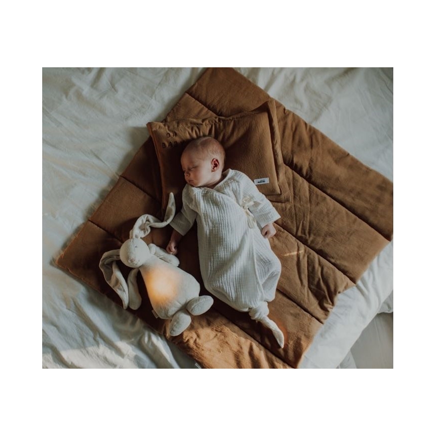 Moonie - Kuscheltier mit Melodie und Licht Häschen silbern