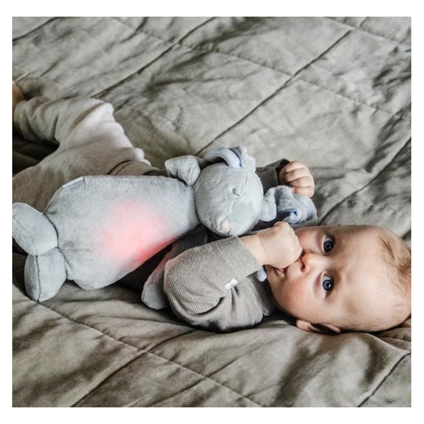 Moonie - Kuscheltier mit Melodie und Licht Häschen silbern