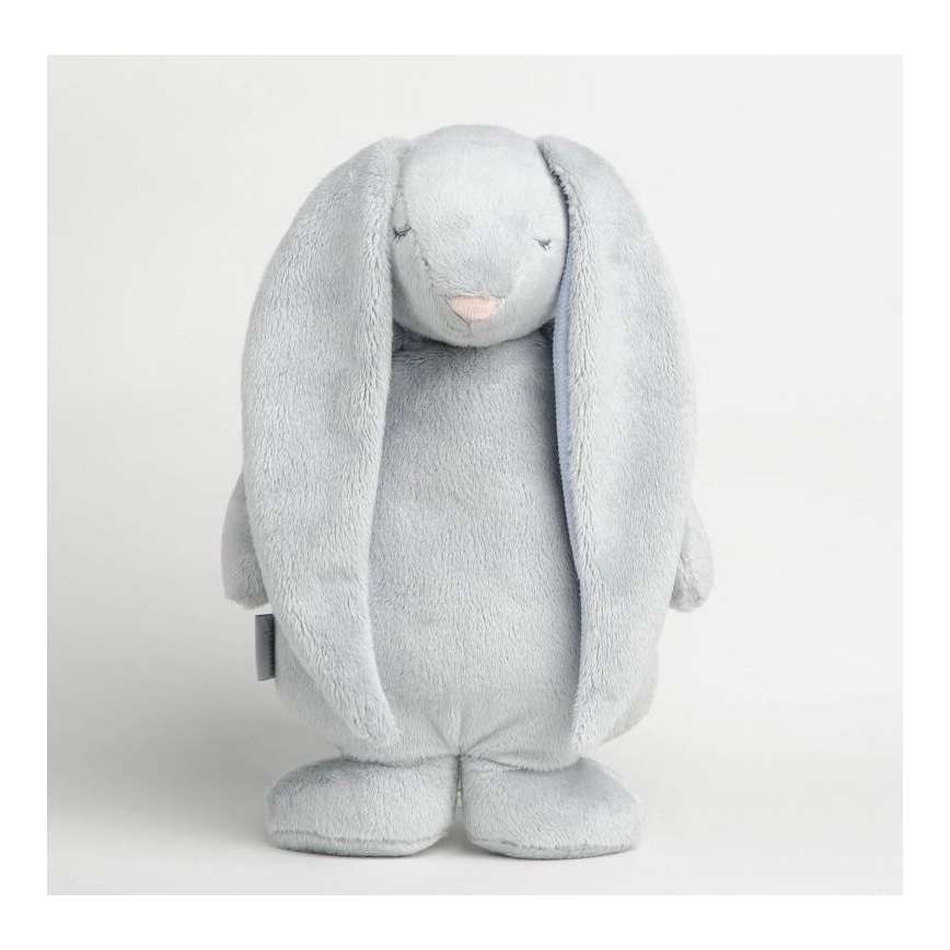 Moonie - Kuscheltier mit Melodie und Licht Häschen silbern