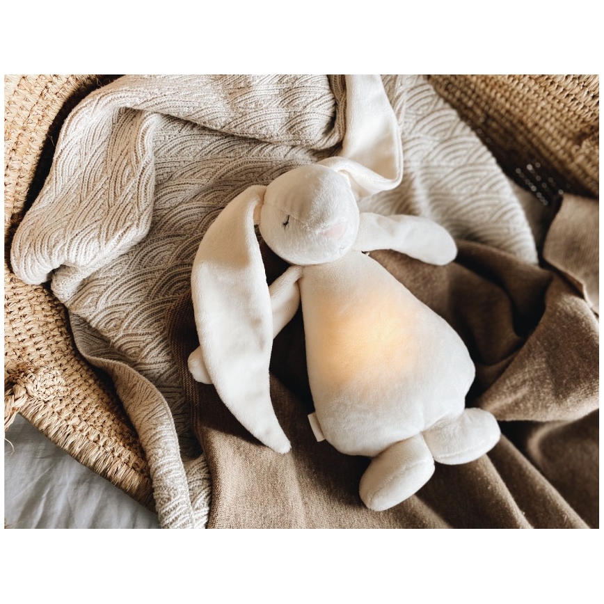 Moonie - Kuscheltier mit Melodie und Licht Hase 2.0 cremefarben