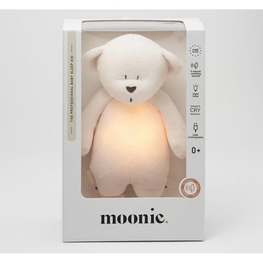 Moonie - Kuscheltier mit Melodie und Licht kleiner Bär 2.0 cremefarben
