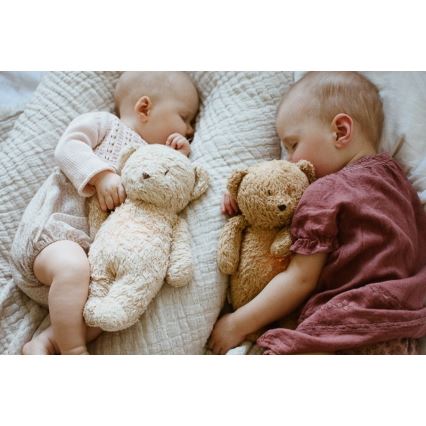 Moonie - Kuscheltier mit Melodie und Licht kleiner Teddybär öko rosa Natur