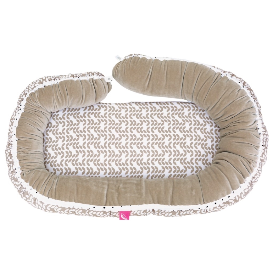MOTHERHOOD - Nestchen und Kissen für Baby JUNIOR 2in1 braun
