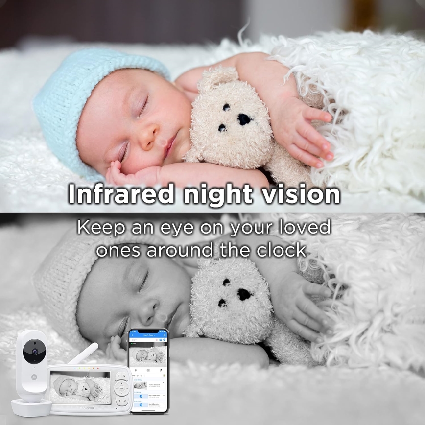 Motorola - Smart-Babyfon Nursery Ease 44 Connect Wi-Fi