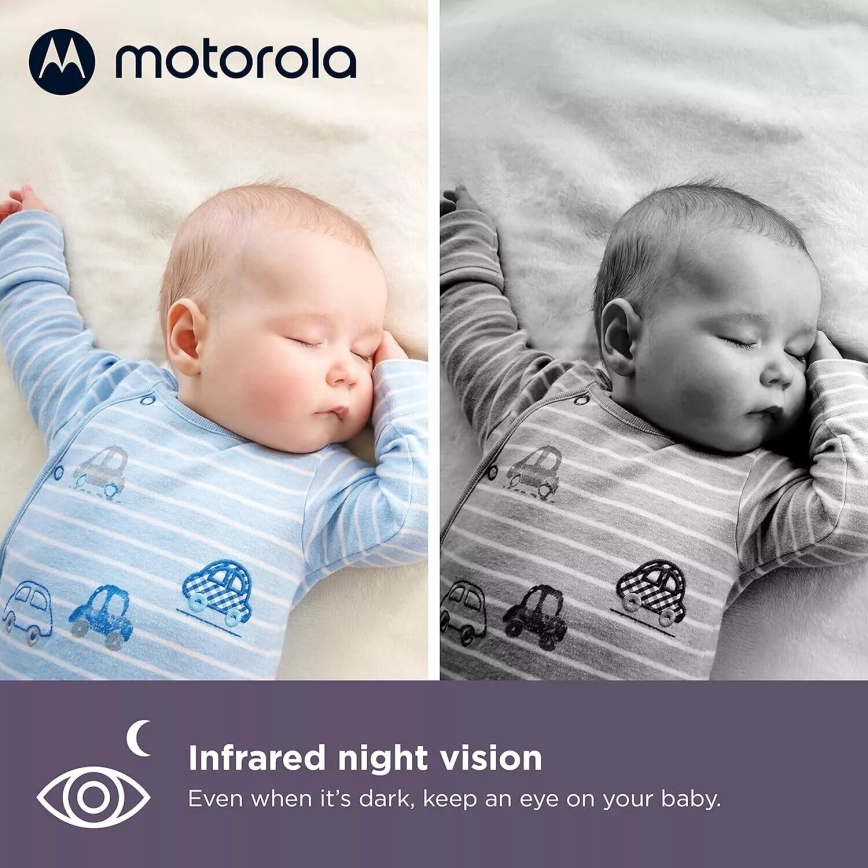 Motorola VM65X - Aufladbares Smart-Babyfon mit Kamera Wi-Fi