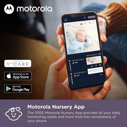 Motorola VM65X - Aufladbares Smart-Babyfon mit Kamera Wi-Fi