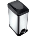 Mülleimer 15 l schwarz/Edelstahl