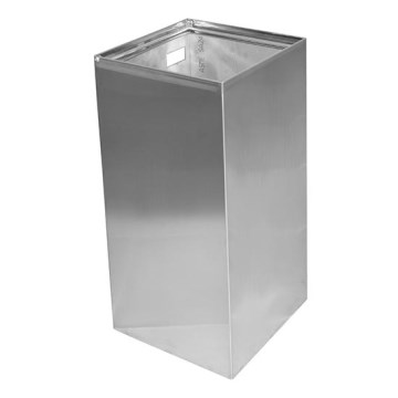Mülleimer 30x60 cm Edelstahl/Silber