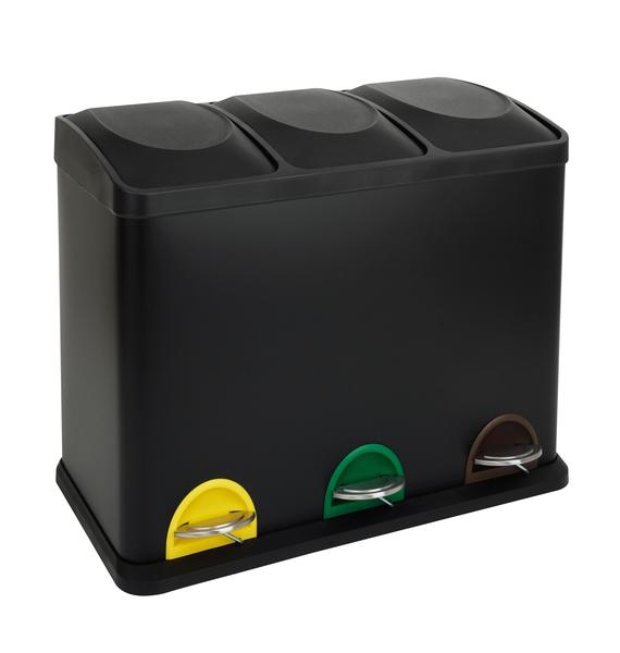 Mülleimer für getrennte Abfälle 45 l schwarz