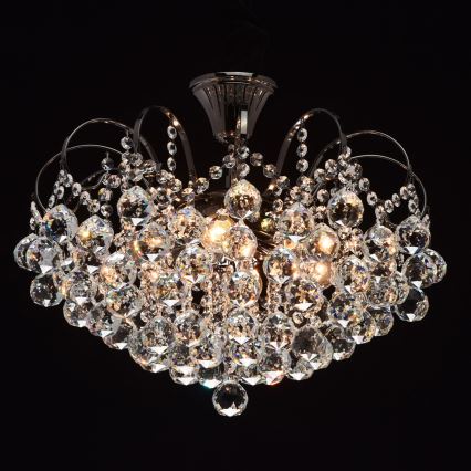 MW-LIGHT - Kristall-Kronleuchter na tyči CRYSTAL 6xE14/60W/230V