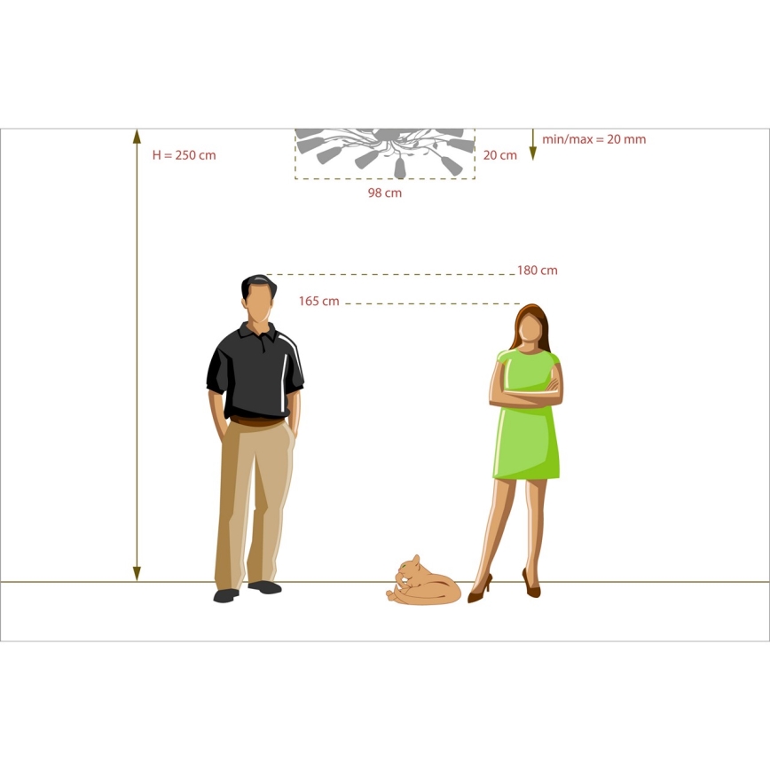 MW-LIGHT - Kronleuchter VERONA 10xE14/60W/230V