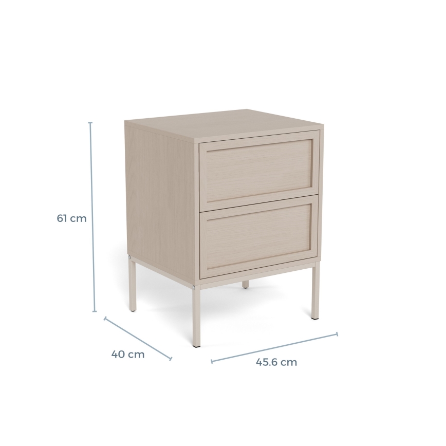 Nachttisch ALIN 46x40 cm taupe
