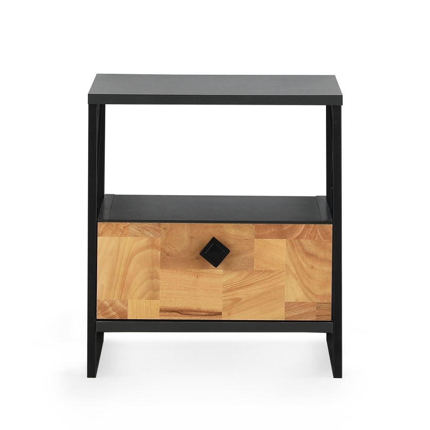 Nachttisch ALTUNIZADE 50x45 cm schwarz/braun