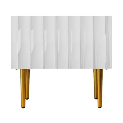 Nachttisch ARCOS 46x50 cm weiß/golden
