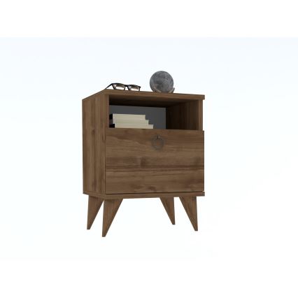 Nachttisch BARLO 40 x 37 cm, braun