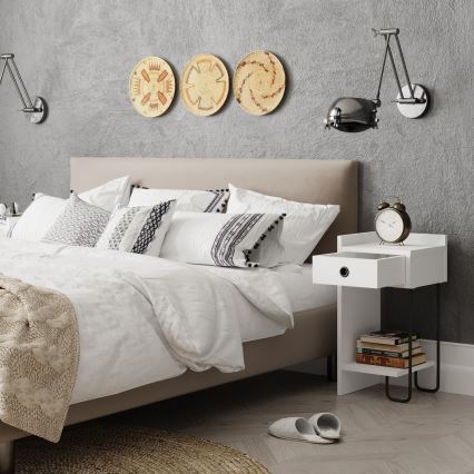 Nachttisch CACTUS 60x29,5 cm weiß/schwarz