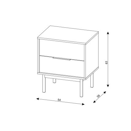 Nachttisch ELI schwarz