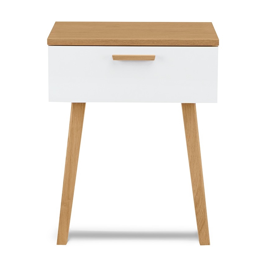 Nachttisch FRISK 60x48 cm Eiche/weiß