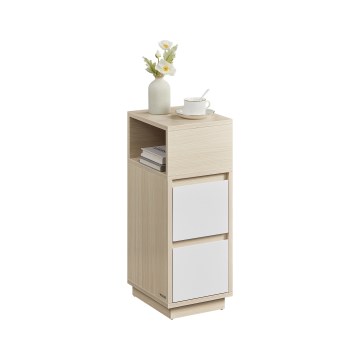 Nachttisch KELO 25x30 cm braun/weiß