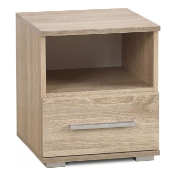 Nachttisch LIMA 44x40 cm beige / Eiche Sonoma