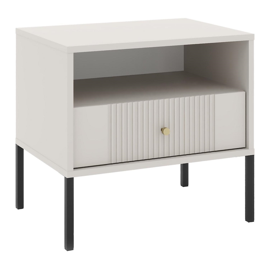 Nachttisch LUE beige/schwarz