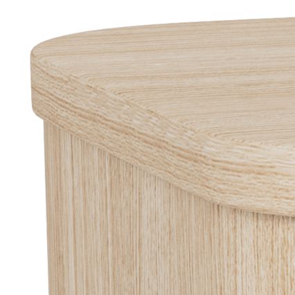 Nachttisch MADERA 46 x 30 cm Weiß-Eiche