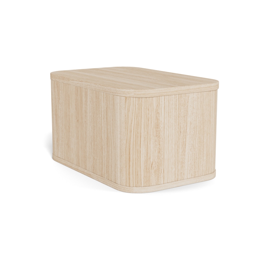 Nachttisch MADERA 46 x 30 cm Weiß-Eiche