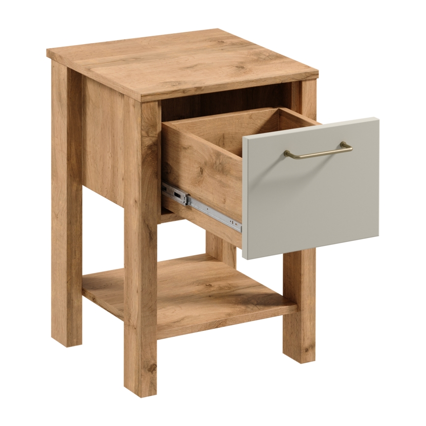 Nachttisch MENTA 42x59 cm Eiche Wotan/Grau
