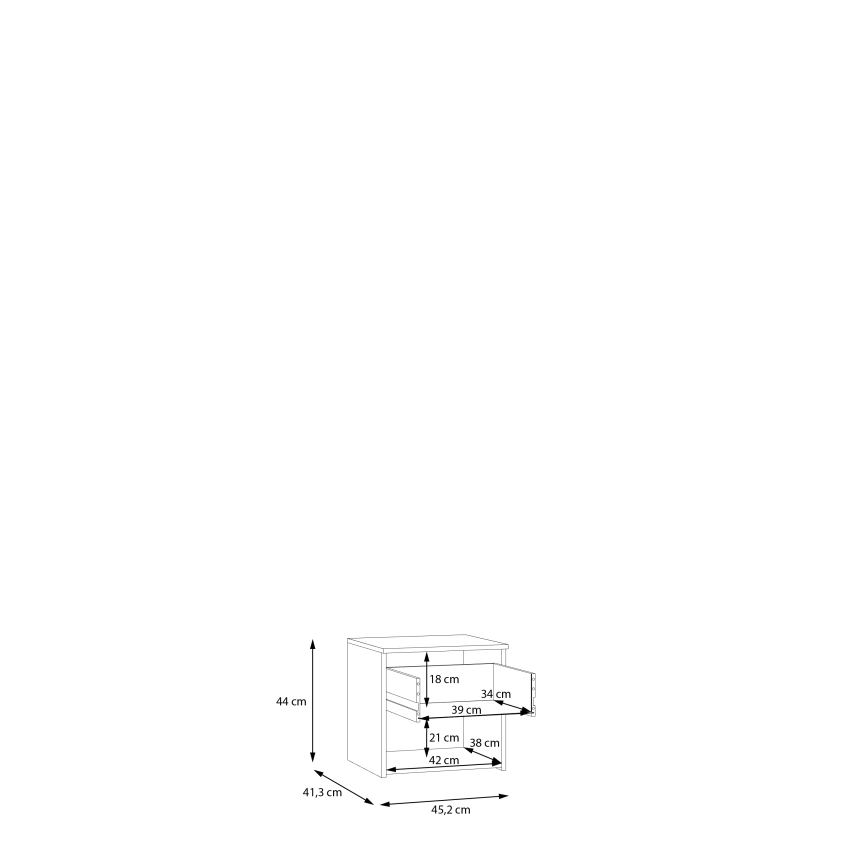 Nachttisch PANO Beige