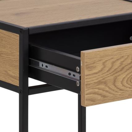 Nachttisch SARON Eiche/schwarz