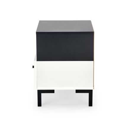 Nachttisch SILVIA 52x40 cm schwarz/weiß