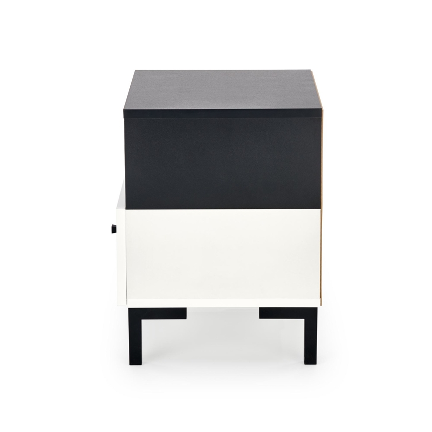 Nachttisch SILVIA 52x40 cm schwarz/weiß
