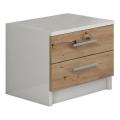 Nachttisch TOD weiß/Artisan-Eiche