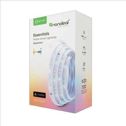 Nanoleaf - Dimmbarer LED-RGBW-Verlängerungsstreifen ESSENTIALS 2700-6500K Wi-Fi 2m